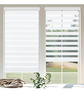lot 20534 image: Cordless Zebra Blinds for Windows, 68 W x 72 H Zebra Roller Shades with Valance Free Stop Zebra Roller Shades, Light Control Window Treatments Dual Layer Sheer Blinds for Day and Night - Retail $97