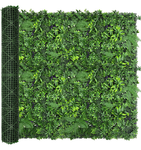 lot 20544 image: Artificial Green Boxwood Grass Wall Roll 72x144 (72SQFT) UV Protected Ivy Privacy Hedge Fence Screen for Chain Link Fences Panrl Indoor,Outdoor Patio Balcony & Garden - Retail $255