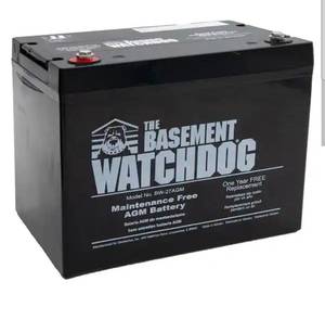 lot 20563 image: The Basement Watchdog Maintenance Free AGM Standby BatteryModel BW-27AGM - Retail $209