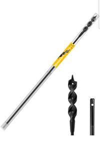 lot 20565 image: HUAALIUCHE 72� 14 �34 -Inch Head Flexible Installer Drill Bit Fish Bit for Pulling Wire Through Tight Spaces with Minimal Damage -1 Pack - Retail $0