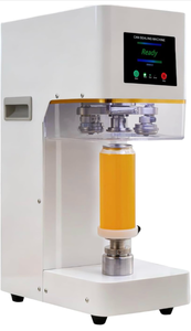 lot 20593 image: Commercial Soda Can Sealer - 2.4-6.7 inch Height Adjustable, Automatic Can Sealer for Aluminum and Plastic Cans - White - Retail $688