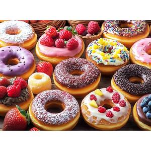 lot 62300 image: 500 Piece Puzzle for Adults, Donut Jigsaw Puzzles, Youths Favorite Foods Puzzles 500 Pieces, Birthday and Barious Holiday Party for Family Adults, Funny Puzzle, 20.5x15 in - Retail $10