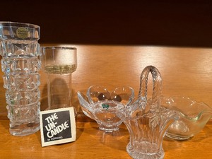 lot 30 image: French Vase, the Un-Candle by Corning, Basket and More