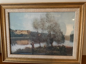 lot 51 image: Art - Framed Print, Ville dAvray by Jean-Baptiste-Camille Corot
