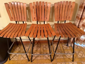 lot 61 image: Vintage Bar Stools, 3