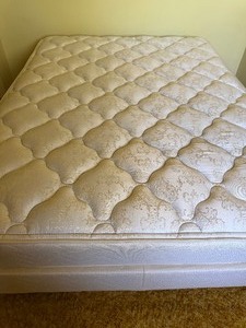 lot 86 image: Queen Size Mattress and Metal Frame