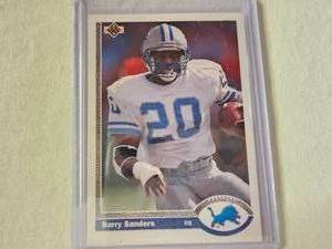 Sports Cards - Football - Barry Sanders, Please See Pictures for Details