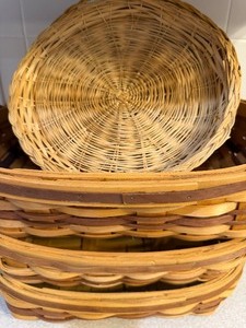 lot 38 image: Baskets (2 Styles) and Wicker Plate Holders