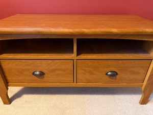 lot 111 image: Media Table, 2 Drawers, Approx 42 x 22 x 22