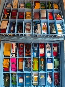 lot 175 image: Vintage Die Cast Cars (48) in Case