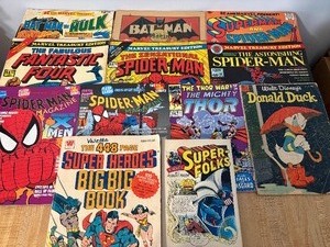 lot 257 image: Super Heroes Big Big Book, Vintage Comics and More - Please See Pictures for Variety