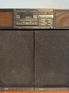 lot 309 image: Panasonic Portable Stereo Component System and (2) B&W Speakers