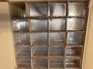 lot 316 image: Box Full of Plastic Card Holders, 190-ish