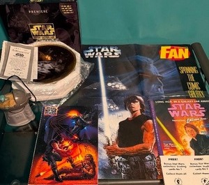 lot 320 image: Star Wars Card Game, Figurines, Collector Plate and More