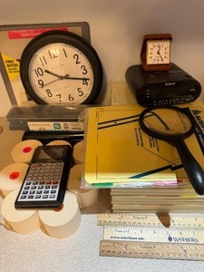 lot 374 image: Misc Office Supplies - Clocks, Casio Scientific Calculator, Engineers Filler Paper and MORE