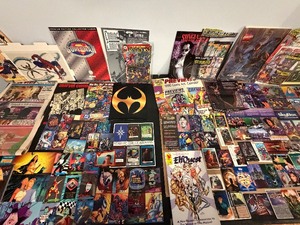 lot 377 image: Table Full of Comic Advertising, Art, Cards, Posters AND MORE - Please See Pictures for Variety