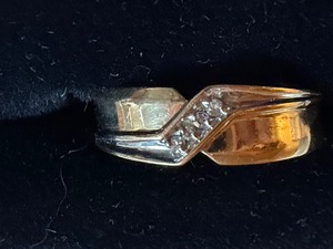 lot 816 image: Gold and Diamond Wedding Band, Marked 14K