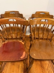 lot 751 image: Wood Chairs (4), Please See Pictures