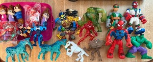 lot 327 image: Toys - Alvin & the Chipmunks, Spider-Man, Hulk AND MORE Please See Pictures for Variety