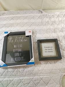 lot 43 image: Decorative Quote Frame Set - Kitchen & Friends Theme