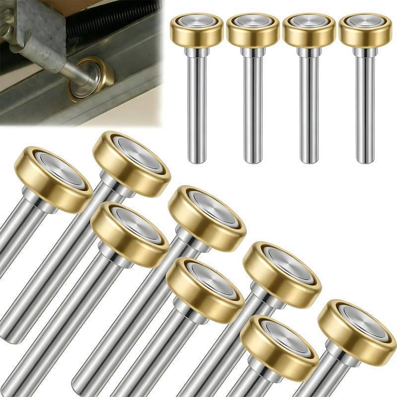 lot 44732 image: 12 Pack 1 Truck Trailer Door Rollers, Box Truck, Heavy-Duty Truck Trailer Door Wheels Rollers Replacement Parts Hardware, Commercial Vehicle Doors 716 Diameter X 2-34 Long Rod - Retail $23