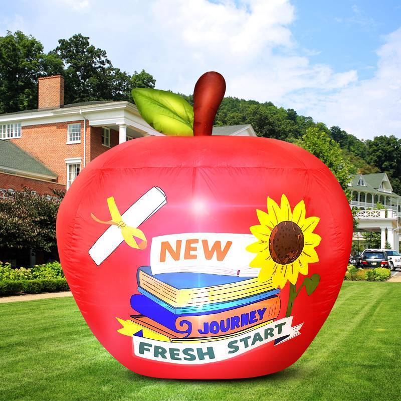 lot 44798 image: Back to School Inflatable Outdoor Decorations 4.92FT Welcome Back to School Outdoor Decoration with 2 LEDs Yard Decor Props for First Day of School Party Kindergarten Preschool Graduation - Retail $70