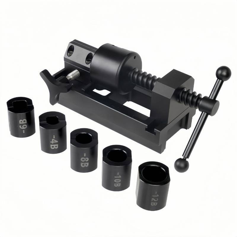 lot 44813 image: Fuel Line Fittings Installation Tool Set with 4AN 6AN 8AN 10AN 12AN Connector, Auto Hose Pipe Fuel Line InstallationRemoval Tool Kit, AN Hose Fitting ConnectDisconnect Tools - Retail $119
