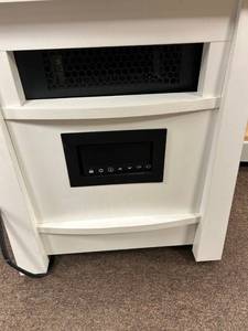 lot 151 image: White Electric Space Heater with Digital Controls