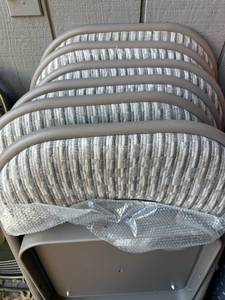 lot 156 image: Metal Folding Chairs - Set of 6