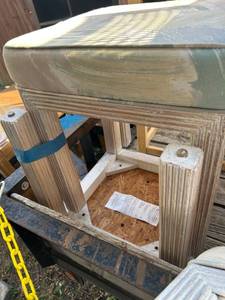 lot 160 image: MCM cushioned stools (3)