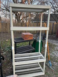lot 166 image: 5-Tier Adjustable plastic Storage Shelving Unit