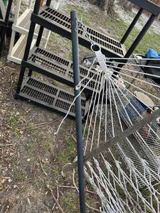 lot 179 image: Cotton Rope Hammock with Metal Stand