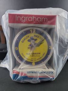 lot 3846 image: Ice Cream Advertising Keywind Alarm Clock - Ingraham