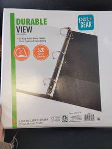 lot 3583 image: PenGear Durable View 2-inch D-Ring Binder