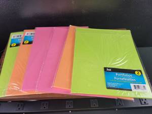 lot 3607 image: Jot 2-Pocket Neon Portfolio Folders