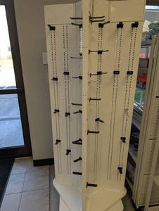 lot 11 image: Rotating Retail Display Tower with Hook Fixtures  - Retail $150