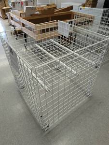 lot 16 image: White Wire Storage Cube Grid System - Retail $289