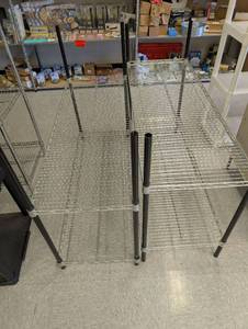 lot 26 image: Chrome Wire Storage Shelving Unit  - Retail $199