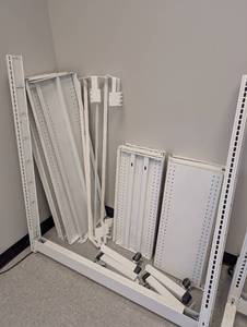 lot 41 image: White Metal Retail Display Shelving Lot - Retail $849