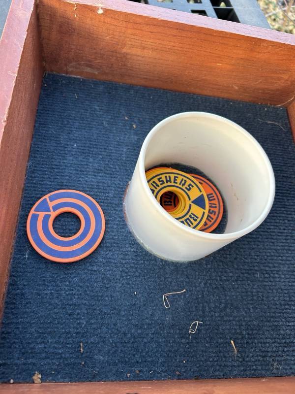 lot 168 image: Bulls-Eye Washers Game Set with Original Box