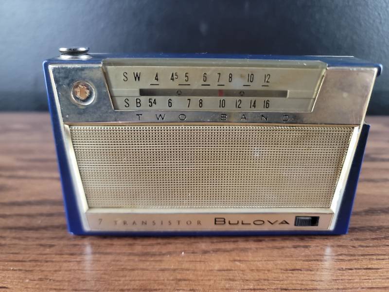 lot 3849 image: Bulova Two Band Transistor Radio