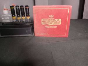 lot 2895 image: Koh-I-Noor Rapidograph Technical Pen Set No. 3065-S4