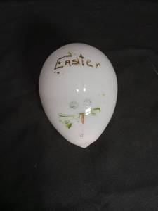lot 3016 image: Decorative White Easter Egg with Embellishments