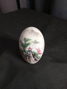 Hand Painted Chinese Landscape Egg