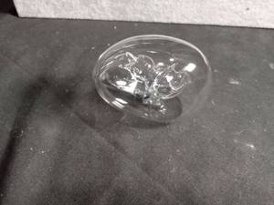 lot 3072 image: Crystal Glass Figurine with Blue Accent