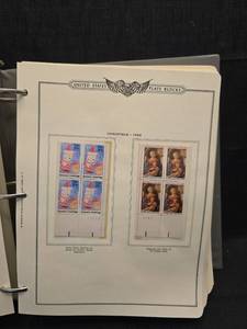 lot 3101 image: 1983-1995 US Plate Block Stamp Collection Album