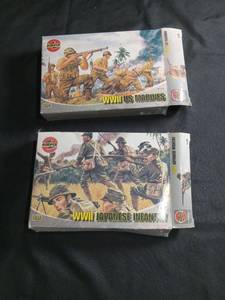 lot 2320 image: Airfix WWII US Marines and Japanese Infantry Model Kit Set