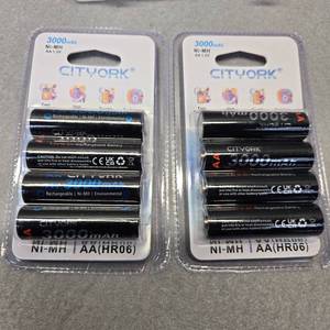 lot 297 image: Cityork 3000mAh AA Ni-MH Rechargeable Batteries
