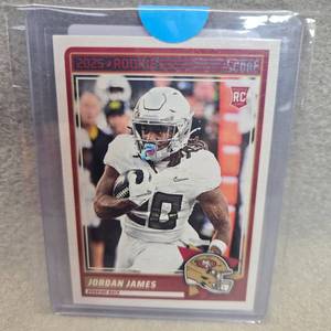 lot 319 image: 2025 Score Jordan James 49ers Rookie Card