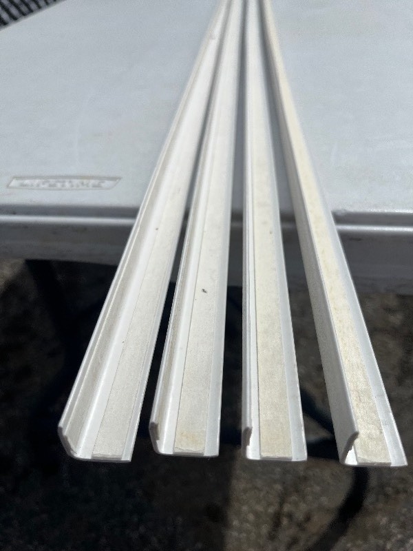 lot 74 image: Bundle of 4 PVC Corner Protectors - Peel & Stick - Cut to Size - 8 x � Each
